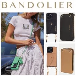 Bandolier Plain Leather Logo IPhone 13 IPhone 13 Mini IPhone 13 Pro For Women Tan/gold X Iphone12/12 Pro