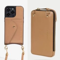 Bandolier Plain Leather Logo IPhone 13 IPhone 13 Mini IPhone 13 Pro For Women Tan/gold X Iphone12/12 Pro -Bandolier Online Shop org 6952