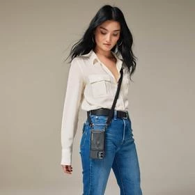 Bandolier 2021 SS Plain Leather IPhone 8 IPhone 8 Plus IPhone XS IPhone XS Max For Women Blue Smoke/silver X Iphone 13 Pro 13 Bandolier 2021 SS Plain Leather IPhone 8 IPhone 8 Plus IPhone XS IPhone XS Max For Women Blue Smoke/silver X Iphone 13 Pro - Image 13