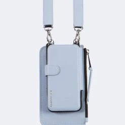 Bandolier Plain Leather Logo Smart Phone Cases For Women Light Blue/navy/silver X One Size -Bandolier Online Shop org 6970