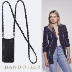 Bandolier 2020 Cruise Unisex Street Style Plain Leather IPhone 8 IPhone 8 Plus For Women Black/pewter X Iphone6/7/8plus