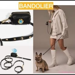 Bandolier SARAH Pet Supplies Black/gold X Small