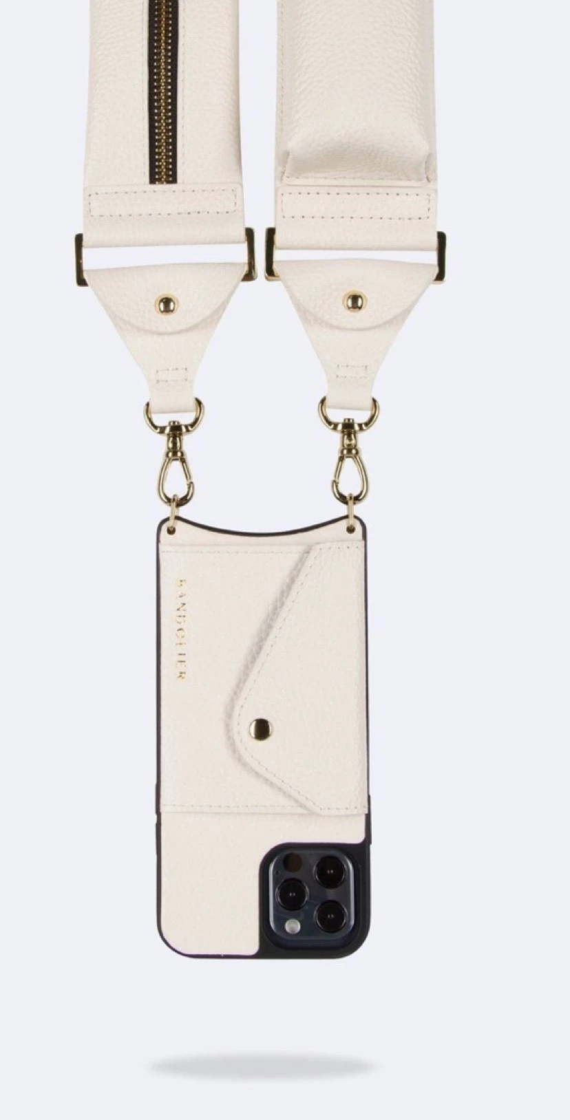 Bandolier Unisex Plain Leather IPhone X IPhone XS IPhone XS Max For Women Ivory/gold X Iphone 13 5 Bandolier Unisex Plain Leather IPhone X IPhone XS IPhone XS Max For Women Ivory/gold X Iphone 13 - Image 5