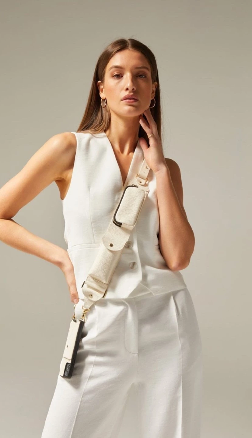 Bandolier Unisex Plain Leather IPhone X IPhone XS IPhone XS Max For Women Ivory/gold X Iphone 13 7 Bandolier Unisex Plain Leather IPhone X IPhone XS IPhone XS Max For Women Ivory/gold X Iphone 13 - Image 7