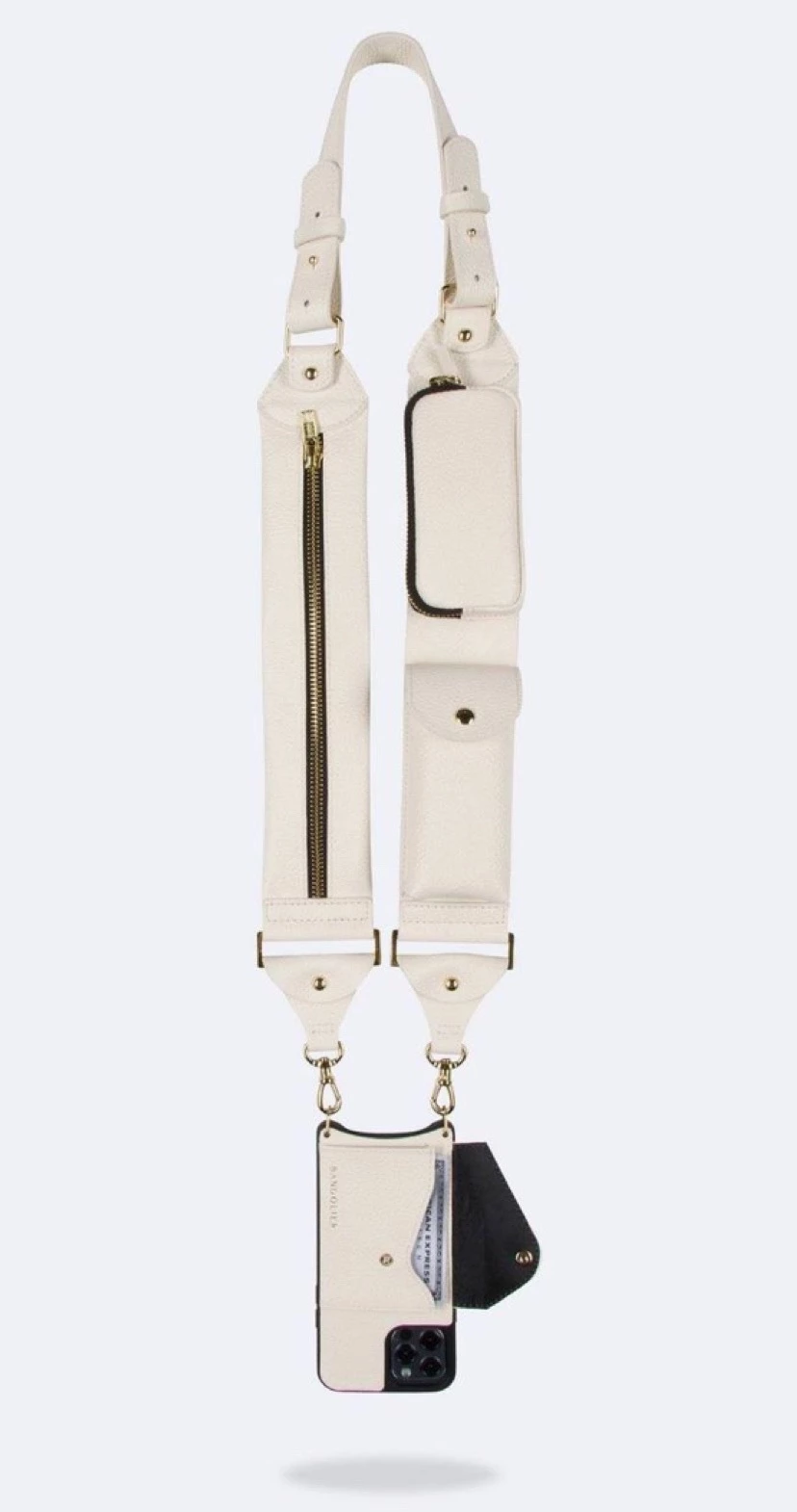 Bandolier Unisex Plain Leather IPhone X IPhone XS IPhone XS Max For Women Ivory/gold X Iphone 13 8 Bandolier Unisex Plain Leather IPhone X IPhone XS IPhone XS Max For Women Ivory/gold X Iphone 13 - Image 8