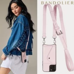 Bandolier Unisex Street Style Plain Leather IPhone 8 IPhone 8 Plus For Women Primrose/silver X Iphonexsmax
