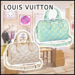 Louis Vuitton SPEEDY 2022-23FW Monogram Casual Style 2WAY Leather Crossbody Logo Handbags (M46163, M46092) For Women Vert Deau (inventory Check Required) X One Size