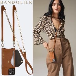 Bandolier 2021 SS Unisex Street Style Plain Leather IPhone 8 IPhone 8 Plus For Women Sienna/gold X Iphone12mini