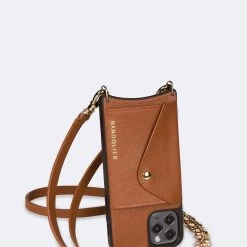 Bandolier 2021 SS Unisex Street Style Plain Leather IPhone 8 IPhone 8 Plus For Women Sienna/gold X Iphone12mini -Bandolier Online Shop org 7165