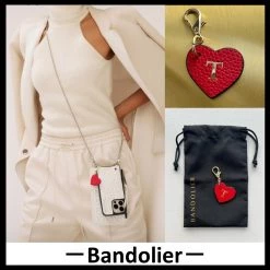 Bandolier Heart Street Style Plain Leather Tech Accessories For Women Your Favorite Initials X N
