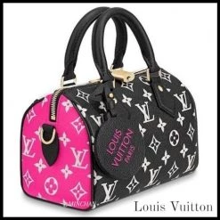 Louis Vuitton SPEEDY 2022 SS 22SS SPEEDY Black X Pink One-size Handbags (M46088) For Women Black X Pink X 0 -Bandolier Online Shop org 7241