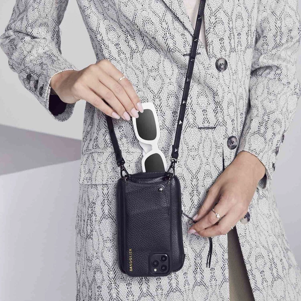 Bandolier Unisex Plain Leather Logo Smart Phone Cases For Women Silver X One Size 11 Bandolier Unisex Plain Leather Logo Smart Phone Cases For Women Silver X One Size - Image 11