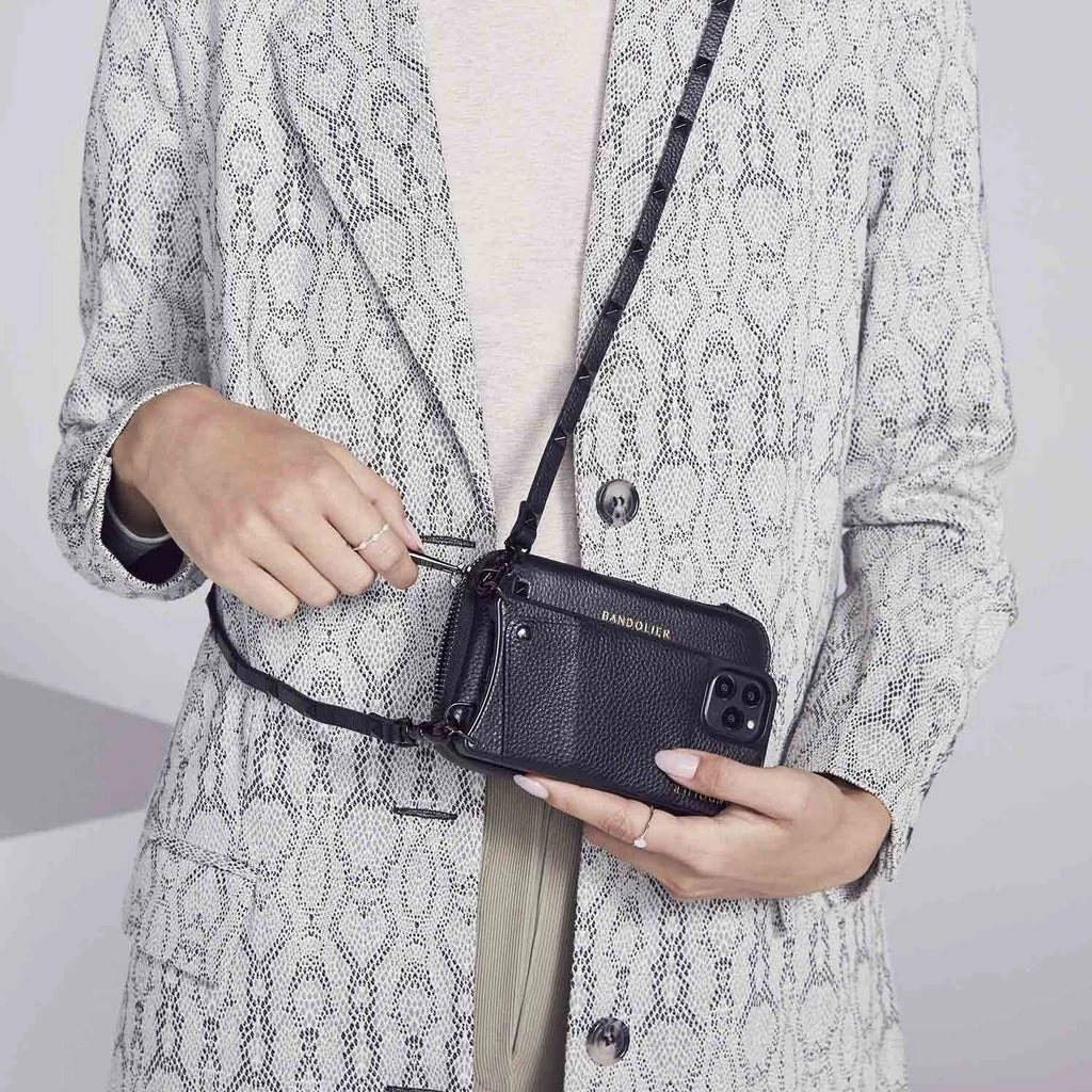 Bandolier Unisex Plain Leather Logo Smart Phone Cases For Women Silver X One Size 13 Bandolier Unisex Plain Leather Logo Smart Phone Cases For Women Silver X One Size - Image 13