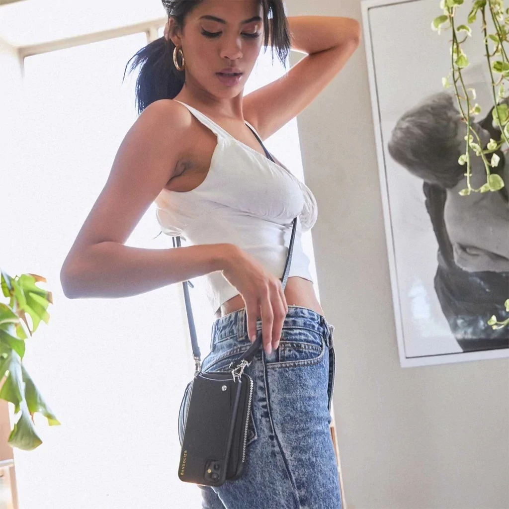 Bandolier Unisex Plain Leather Logo Smart Phone Cases For Women Silver X One Size 17 Bandolier Unisex Plain Leather Logo Smart Phone Cases For Women Silver X One Size - Image 17