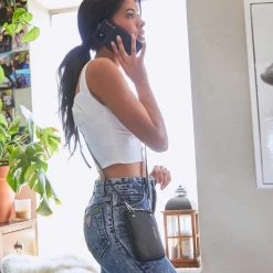 Bandolier Unisex Plain Leather Logo Smart Phone Cases For Women Silver X One Size 38 Bandolier Unisex Plain Leather Logo Smart Phone Cases For Women Silver X One Size -Bandolier Online Shop org 7308