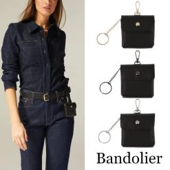 Bandolier Chain Plain Leather Tech Accessories For Women Black/pewter X One Size