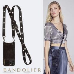Bandolier 2020 Cruise Unisex Street Style Plain Leather IPhone 8 IPhone 8 Plus For Women Black/pewter X Iphonexs/x