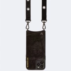Bandolier 2020 Cruise Unisex Street Style Plain Leather IPhone 8 IPhone 8 Plus For Women Black/pewter X Iphonexs/x -Bandolier Online Shop org 7423