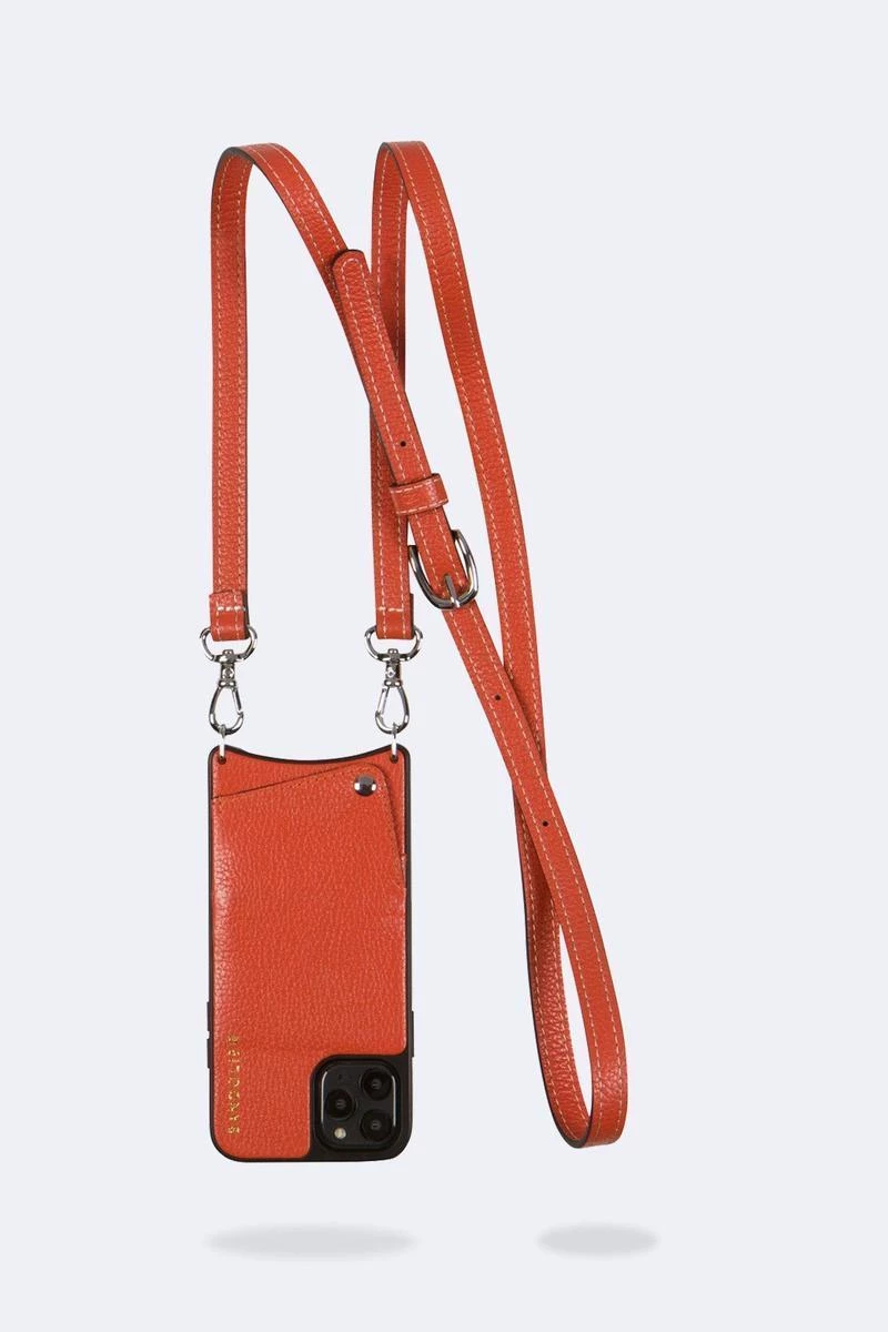 Bandolier 2020-21FW Unisex Street Style Plain Leather IPhone 8 IPhone 8 Plus For Women Orange/silver X Iphone13promax 2 Bandolier 2020-21FW Unisex Street Style Plain Leather IPhone 8 IPhone 8 Plus For Women Orange/silver X Iphone13promax - Image 2