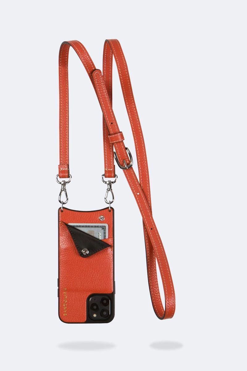 Bandolier 2020-21FW Unisex Street Style Plain Leather IPhone 8 IPhone 8 Plus For Women Orange/silver X Iphone13promax 3 Bandolier 2020-21FW Unisex Street Style Plain Leather IPhone 8 IPhone 8 Plus For Women Orange/silver X Iphone13promax - Image 3