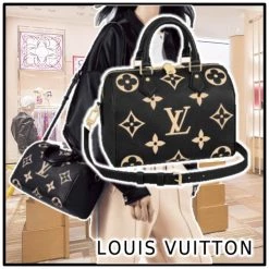 Louis Vuitton MONOGRAM EMPREINTE 2021-22FW Speedy Bandoulière 25 (M58947) For Women Noir (inventory Confirmation Required) X One Size