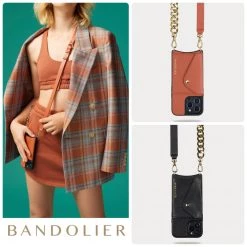 Bandolier Plain Leather IPhone 13 IPhone 13 Mini IPhone 13 Pro For Women Clay/gold X Iphone 13