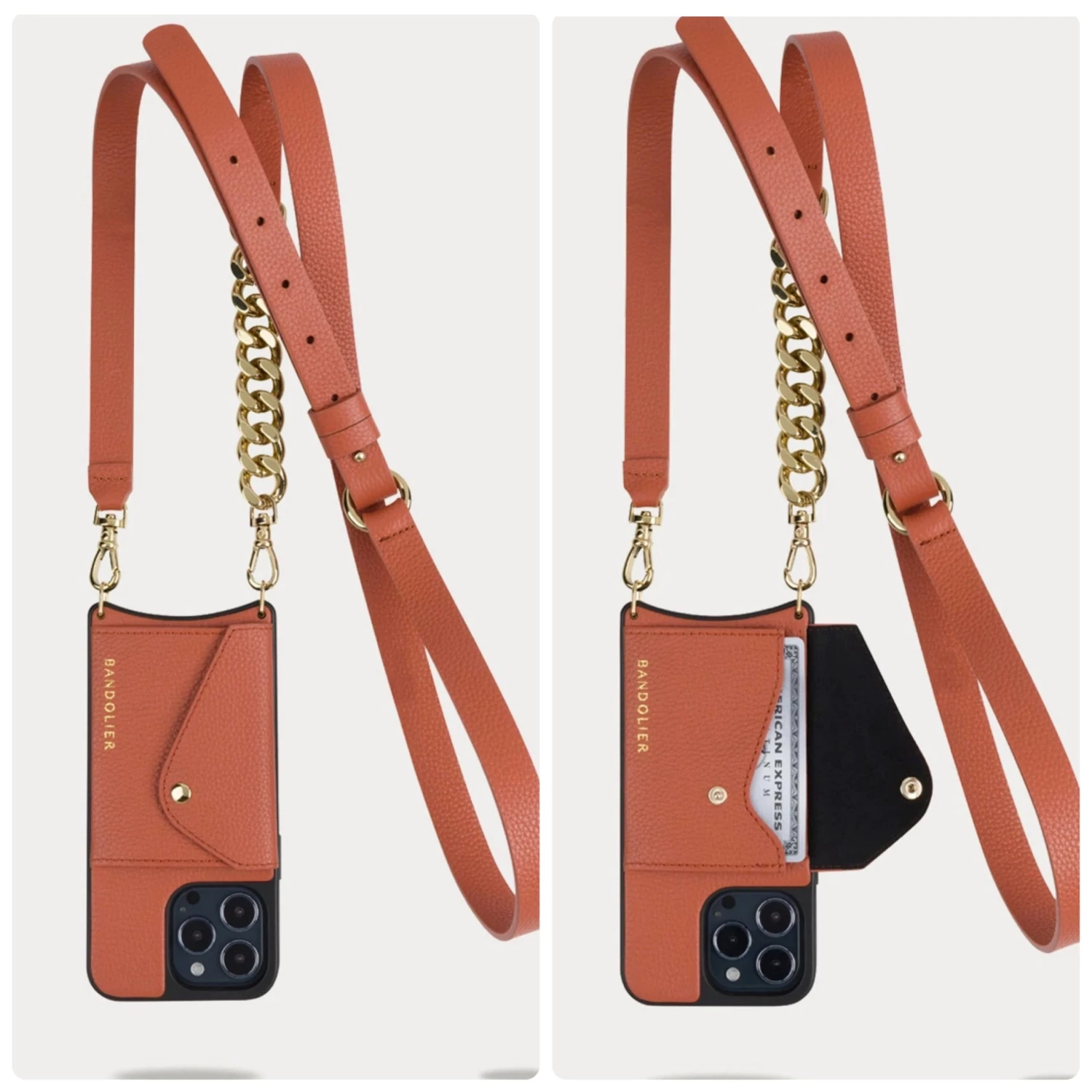 Bandolier Plain Leather IPhone 13 IPhone 13 Mini IPhone 13 Pro For Women Clay/gold X Iphone 13 9 Bandolier Plain Leather IPhone 13 IPhone 13 Mini IPhone 13 Pro For Women Clay/gold X Iphone 13 - Image 9