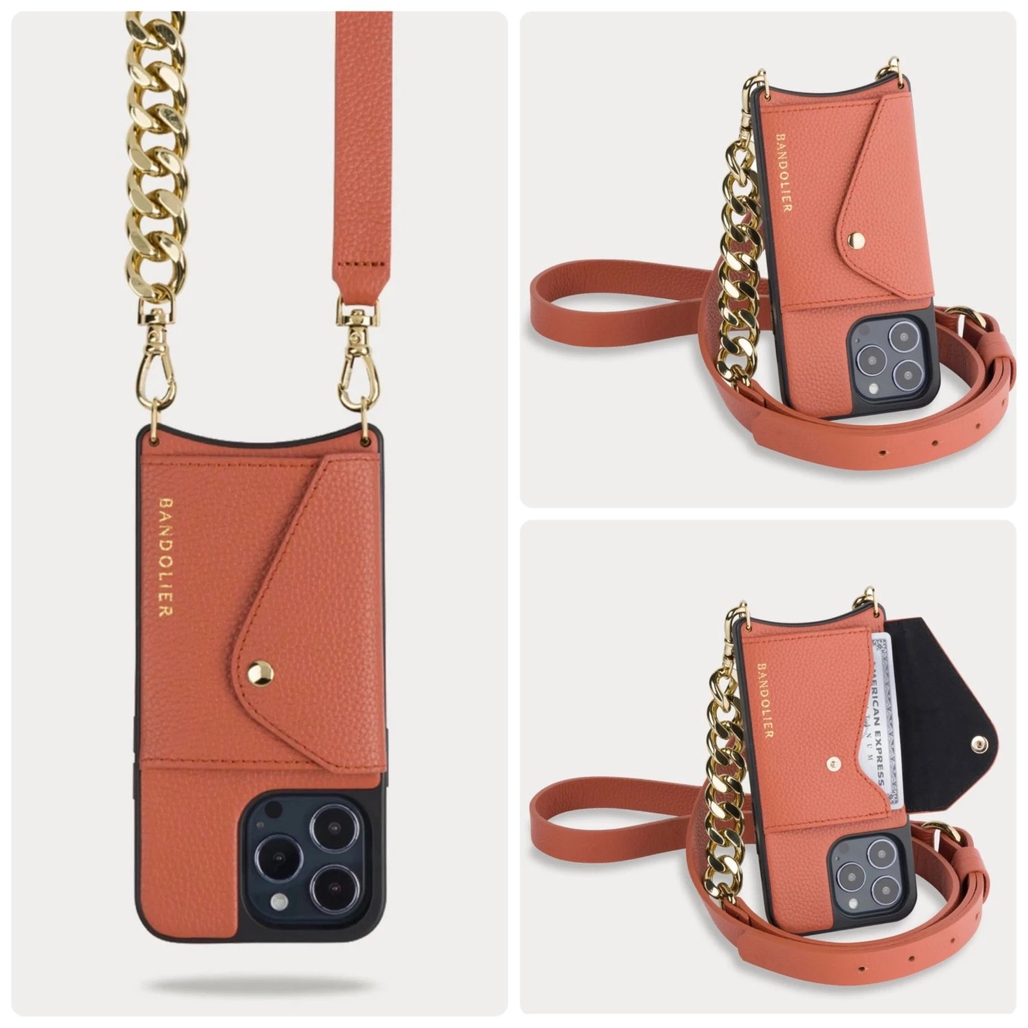 Bandolier Plain Leather IPhone 13 IPhone 13 Mini IPhone 13 Pro For Women Clay/gold X Iphone 13 10 Bandolier Plain Leather IPhone 13 IPhone 13 Mini IPhone 13 Pro For Women Clay/gold X Iphone 13 - Image 10