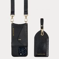 Bandolier Plain Leather Logo IPhone 13 IPhone 13 Pro IPhone 13 Pro Max For Women Black Python/gold X Iphone 13 Pro Max -Bandolier Online Shop org 7536