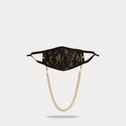 Bandolier Blended Fabrics Chain Co-ord Logo Face Masks For Women Beige X One Size -Bandolier Online Shop org 7558