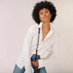 Bandolier Blended Fabrics Street Style Plain Leather Logo (504667336) For Women Black X One Size -Bandolier Online Shop org 7642