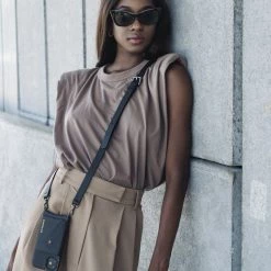 Bandolier 2021 Cruise Unisex Street Style Plain Leather IPhone 8 IPhone 8 Plus For Women Black/pewter X Iphone13mini -Bandolier Online Shop org 7663