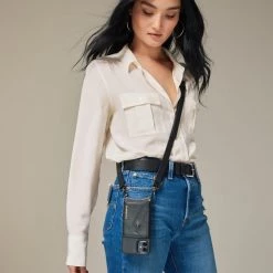 Bandolier 2021 Cruise Unisex Street Style Plain Leather IPhone 8 IPhone 8 Plus For Women Black/pewter X Iphone13mini -Bandolier Online Shop org 7666