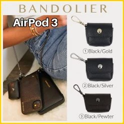 Bandolier 2022 SS Leather Logo Smart Phone Cases For Women ③black/pewter X One Size