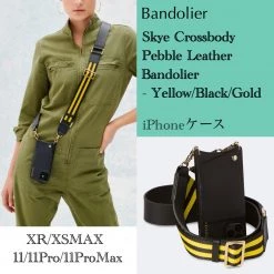 Bandolier Stripes Plain Leather IPhone XS Max IPhone XR Logo For Women Yellow/black/gold X Iphone Xsmax