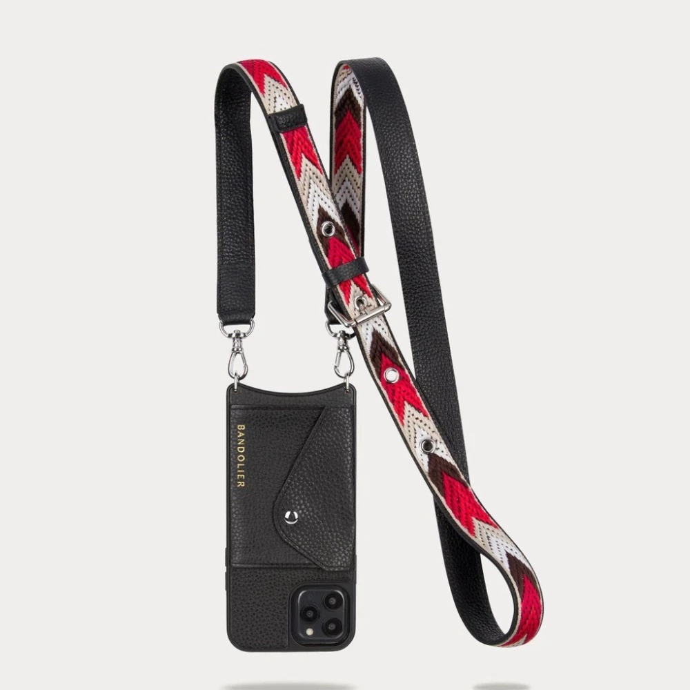 Bandolier Plain Leather IPhone X IPhone XS IPhone XS Max IPhone XR For Women Red/white/tan/silver X Iphone Xs Max 2 Bandolier Plain Leather IPhone X IPhone XS IPhone XS Max IPhone XR For Women Red/white/tan/silver X Iphone Xs Max - Image 2