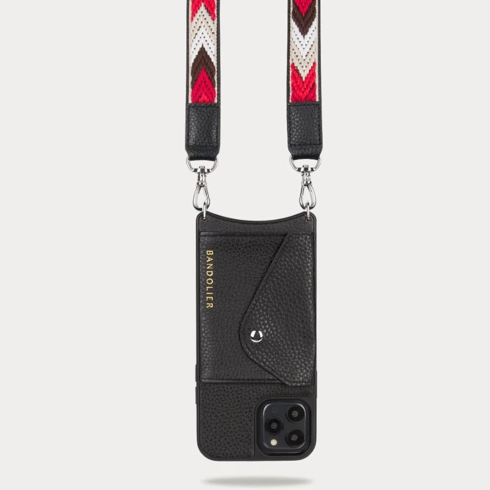 Bandolier Plain Leather IPhone X IPhone XS IPhone XS Max IPhone XR For Women Red/white/tan/silver X Iphone Xs Max 4 Bandolier Plain Leather IPhone X IPhone XS IPhone XS Max IPhone XR For Women Red/white/tan/silver X Iphone Xs Max - Image 4