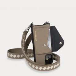 Bandolier Street Style Plain Leather Logo IPhone 11 Pro For Women Taupe/metallic Gold/silver X Iphone 12/12 Pro -Bandolier Online Shop org 7748