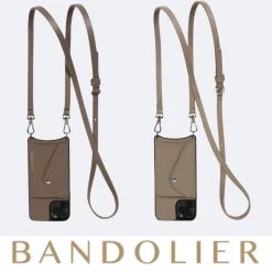 Bandolier Unisex Leather Logo IPhone 13 IPhone 13 Pro For Women Light Taupe X Iphone13 Pro Max