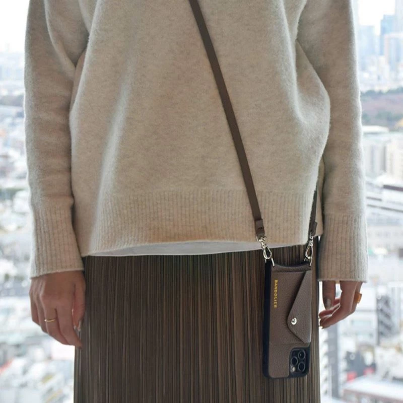 Bandolier Unisex Leather Logo IPhone 13 IPhone 13 Pro For Women Light Taupe X Iphone13 Pro Max 5 Bandolier Unisex Leather Logo IPhone 13 IPhone 13 Pro For Women Light Taupe X Iphone13 Pro Max - Image 5