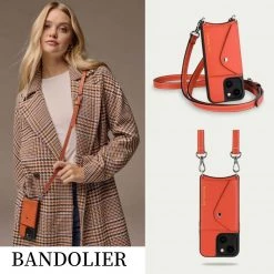 Bandolier Unisex Plain Leather IPhone 13 IPhone 13 Mini IPhone 13 Pro For Women Orange X Iphone 13
