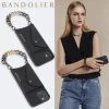 Bandolier 2021 SS Unisex Street Style Plain Leather IPhone 8 IPhone 8 Plus For Women Black/silver X Iphone11promax