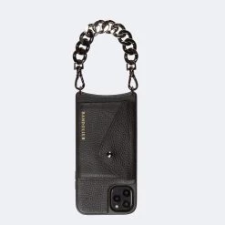 Bandolier 2021 SS Unisex Street Style Plain Leather IPhone 8 IPhone 8 Plus For Women Black/silver X Iphone11promax -Bandolier Online Shop org 7881