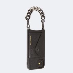 Bandolier 2021 SS Unisex Street Style Plain Leather IPhone 8 IPhone 8 Plus For Women Black/silver X Iphone11promax -Bandolier Online Shop org 7882