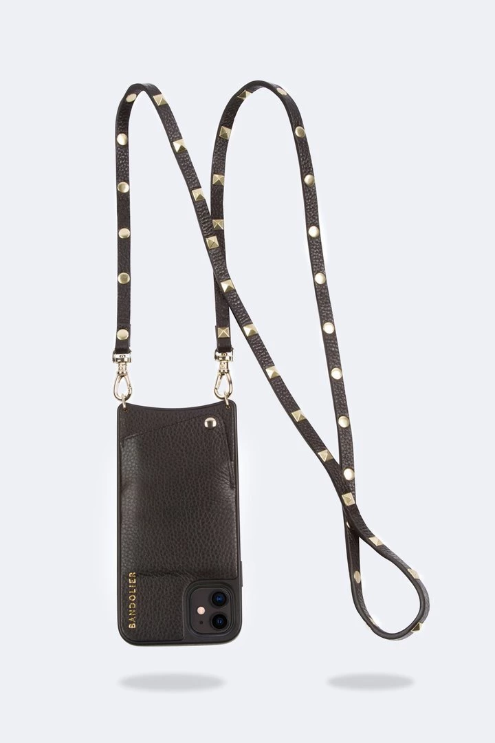 Bandolier 2020 Cruise Unisex Street Style Plain Leather IPhone 8 IPhone 8 Plus For Women Black/gold X Iphone13pro 3 Bandolier 2020 Cruise Unisex Street Style Plain Leather IPhone 8 IPhone 8 Plus For Women Black/gold X Iphone13pro - Image 3