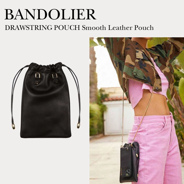 Bandolier Unisex Plain Leather Tech Accessories For Women Black/silver X One Size 1 Bandolier Unisex Plain Leather Tech Accessories For Women Black/silver X One Size