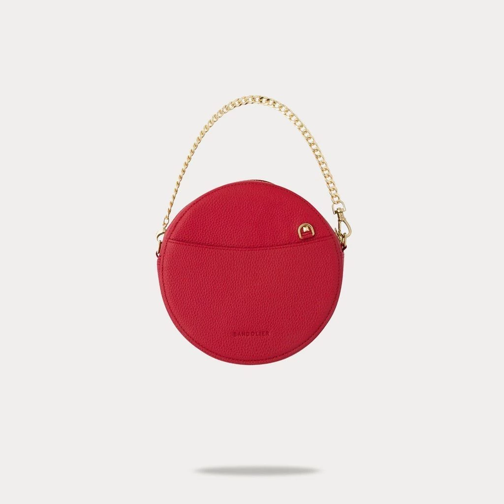 Bandolier Blended Fabrics Chain Plain Leather Bridal Tech Accessories For Women Red/gold X One Size 6 Bandolier Blended Fabrics Chain Plain Leather Bridal Tech Accessories For Women Red/gold X One Size - Image 6