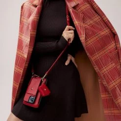 Bandolier Unisex Plain Leather IPhone 8 IPhone 8 Plus IPhone X For Women Red/air Pod Pro X Iphone 13 Pro Max+1000 -Bandolier Online Shop org 7952