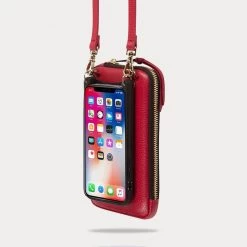 Bandolier Unisex Plain Leather IPhone 8 IPhone 8 Plus IPhone X For Women Red/air Pod Pro X Iphone 13 Pro Max+1000 -Bandolier Online Shop org 7963