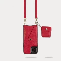 Bandolier Unisex Plain Leather IPhone 8 IPhone 8 Plus IPhone X For Women Red/air Pod Pro X Iphone 13 Pro Max+1000 -Bandolier Online Shop org 7967